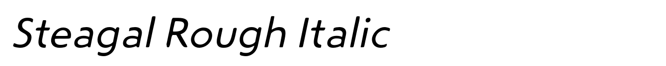 Steagal Rough Italic